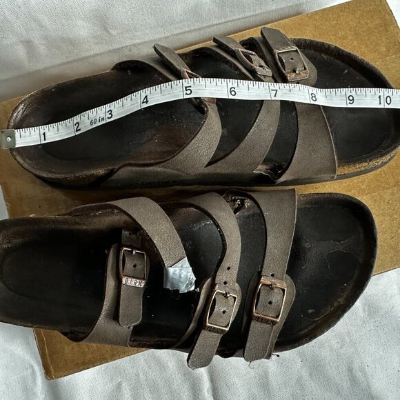 Birkenstock - Florida Sandals - Brown Leather Slip-ons - EU Size 42 - Picture 5 of 9